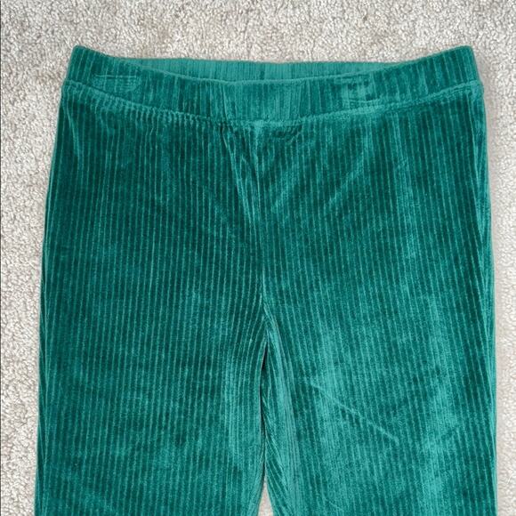Cat and Jack Green Kids High Waist Corduroy Flare Pull On Pants Girls XL - Picture 2 of 7